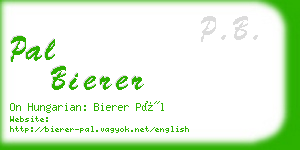 pal bierer business card